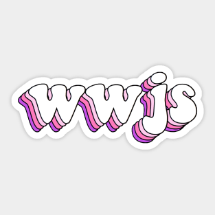 what would jesus say (pink) Sticker